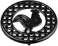 🐔 enhance your kitchen décor with the home basics rooster trivet in black логотип