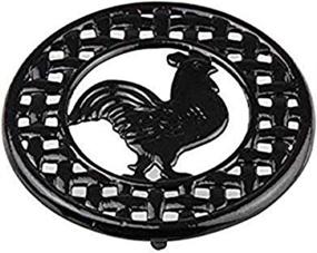 img 4 attached to 🐔 Enhance Your Kitchen Décor with the Home Basics Rooster Trivet in Black