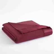 🍷 premium queen size wine sheet blanket with satin hem - ideal for all seasons, year-round comfort logo