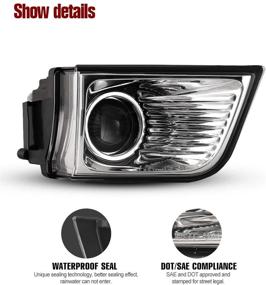 img 2 attached to Фары для туманов AUTOWIKI премиум-качества для Toyota 4Runner 2003-2005: оригинальные заменители 2 шт. прозрачные линзы