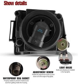 img 1 attached to Фары для туманов AUTOWIKI премиум-качества для Toyota 4Runner 2003-2005: оригинальные заменители 2 шт. прозрачные линзы