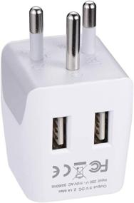 img 2 attached to Efficient Ceptics India, Nepal, Bangladesh Travel Adapter Plug with Dual USB - Type D - Safe Grounded for Cell Phones, Laptops, Camera (CTU-10)