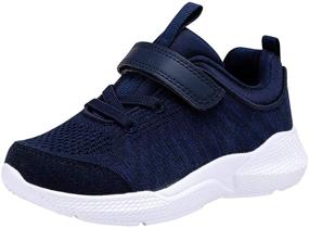 img 4 attached to 👟 Zoneyue Buckled Tennis Sneakers: Stylish Toddler Girls' Shoes for Sports & Playtime