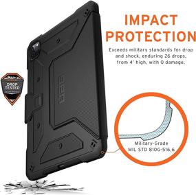 img 3 attached to 📱 UAG iPad Pro 12.9-inch (4th Generation, 2020) Case Metropolis [Black] - Slim, Heavy-Duty, Military Drop Tested Cover with Multi-Viewing Angles Stand