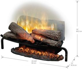 img 1 attached to 🔥 Discover the Realism of the DIMPLEX Revillusion 25" Plug-In Electric Fireplace Log Set - Model RLG25, 120V, 1500W, 12.5 Amps Black