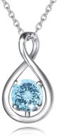 fancime sterling aquamarine infinity birthstone logo