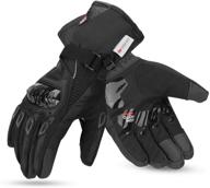 🧤 kemimoto waterproof winter motorcycle gloves - men's touchscreen riding gloves for motorbike, atv, utv - black, medium logo