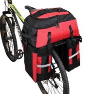 🚲 pellor bike bag: waterproof 70l rear bicycle pannier bags with detachable seat commuter bag and rain cover logo