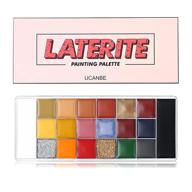 ucanbe 20 colors laterite body face paint palette: non-toxic oil art kit for adults - halloween cosplay sfx makeup & camouflage painting logo