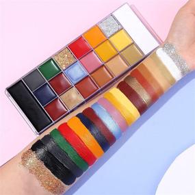 img 1 attached to UCANBE 20 Colors Laterite Body Face Paint Palette: Non-Toxic Oil Art Kit for Adults - Halloween Cosplay SFX Makeup & Camouflage Painting