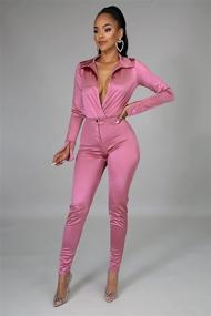 img 3 attached to 👗 CupoJito Women's Elastic Stretchy Shoulder Jumpsuit - Clothing in Jumpsuits, Rompers & Overalls