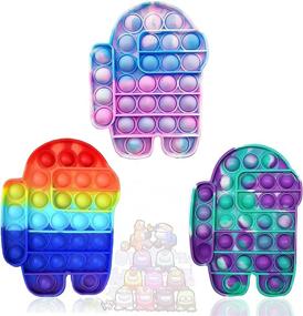 img 4 attached to 🌈 Silicone Tie Dye Sensory Reliever Squeeze
