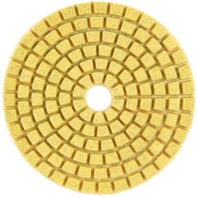 img 2 attached to 🔹 10-in-1 Diamond Wet Polishing Sanding Grinding Pads with Rubber Backer Pad for Granite Concrete - 4 inch Size - uxcell