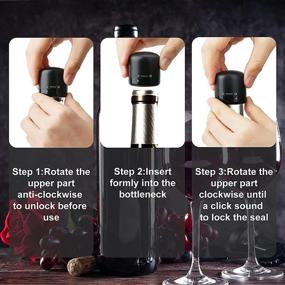 img 1 attached to 🍾 Wine Bottle Stopper Set - 4PCS Twist Lock Wine Stoppers, Reusable Silicone and Plastic Leakproof Corks for Efficient Sealed Storage, Preserve Freshness - Perfect Wine Lover's Gift, Essential Wine Accessories