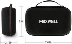 img 2 attached to 👜 Защитная сумка для хранения автомобильного сканера FOXWELL Original NT201, NT301, NT301 Plus, NT630 Plus OBD2 - Жесткий чехол для OM126P, AL319, Launch V+ V Plus.