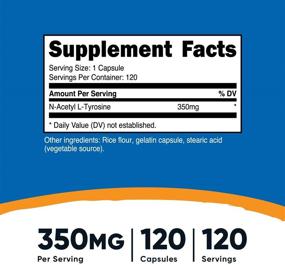 img 3 attached to 🌱 Nutricost N-Acetyl L-Tyrosine (NALT) 350mg - 120 Capsules | Gluten Free, Non-GMO Supplement