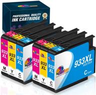 🖨️ premium clorisun 933xl ink cartridge set - cyan, magenta, yellow (6-pack) for hp officejet 6700, 6600, 6100, 7110, 7610, 7612 printer logo