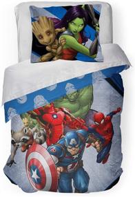 img 4 attached to 🛏️ Marvel Avengers Fight Club Comforter Set - Super Soft Reversible Bedding for Kids - Fade Resistant Microfiber - Official Marvel Product
