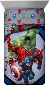 img 2 attached to 🛏️ Marvel Avengers Fight Club Comforter Set - Super Soft Reversible Bedding for Kids - Fade Resistant Microfiber - Official Marvel Product