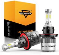 🔦 auxbeam h13 led bulb: 6500k super bright 9008 conversion kit - 2 pcs logo