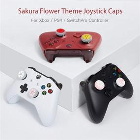 img 2 attached to LeyuSmart Sakura Joystick Caps: Enhance Controller Grip for Xbox PS4 PS5 and Nintendo Switch Pro