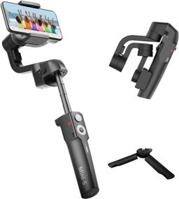 img 4 attached to 📱 Ultimate Handheld MOZA Mini-S Foldable Smartphone Gimbal: Object Tracking, Timelapse, Zoom Inception - iPhone/Samsung/Huawei Compatible!