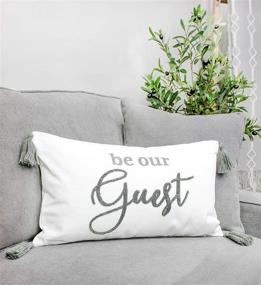 img 1 attached to 💤 AuldHome Set of 2 Guest Room Lumbar Pillow Covers, 12x20 Inch; Throw Pillow Cloth Covers for Guest Room