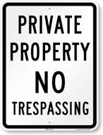 🚫 inch smartsign for private property trespassing logo