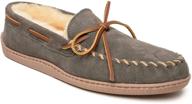 🐏 ultimate comfort and style: minnetonka golden sheepskin hardsole moccasin men's shoes, loafers & slip-ons logo