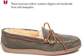 img 3 attached to 🐏 Ultimate Comfort and Style: Minnetonka Golden Sheepskin Hardsole Moccasin Men's Shoes, Loafers & Slip-Ons