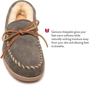img 2 attached to 🐏 Ultimate Comfort and Style: Minnetonka Golden Sheepskin Hardsole Moccasin Men's Shoes, Loafers & Slip-Ons