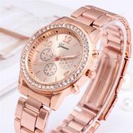 margoth luxury wristwatches stainless rhinestone logo