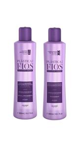 img 1 attached to 🧴 Cadiveu Plastica Dos Fios - Home Care - Hair Smoothing Shampoo and Conditioner Set, suitable for all hair types, Duo Set. (2 x 300ml)