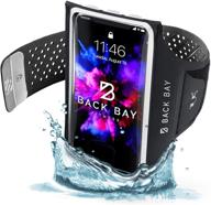 🏃 water-resistant adjustable running armband for iphone 12, pro max, 11, xs, x, xr, 8 plus, galaxy s10+, note - no-slip runner phone holder pouch with key and credit card pocket logo