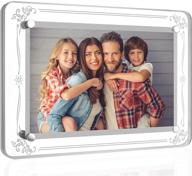 🖼️ mixoo 4x6 picture frame - versatile acrylic glass photo frame featuring customizable design and 6 display options for desktop/wall mount/hanging display in horizontal or vertical orientation логотип