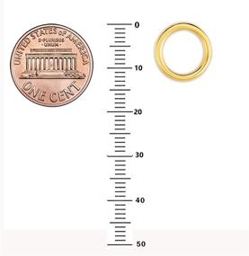 img 2 attached to Ritastephens 14k Solid Yellow Gold Open Circle Stud Earrings: Chic and Shiny Statement Pieces