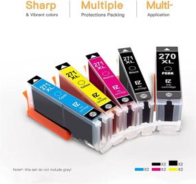 img 3 attached to 🖨️ E-Z Ink (TM) Compatible Ink Cartridge Replacement for Canon 270XL 271XL PGI-270XL CLI-271XL for TS6020 TS9020 MG6820 MG6821 - 10 Pack (2 PGBK, 2 Small Black, 2 Cyan, 2 Magenta, 2 Yellow)