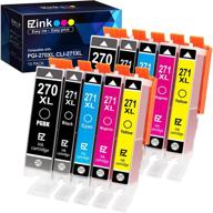 🖨️ e-z ink (tm) compatible ink cartridge replacement for canon 270xl 271xl pgi-270xl cli-271xl for ts6020 ts9020 mg6820 mg6821 - 10 pack (2 pgbk, 2 small black, 2 cyan, 2 magenta, 2 yellow) logo