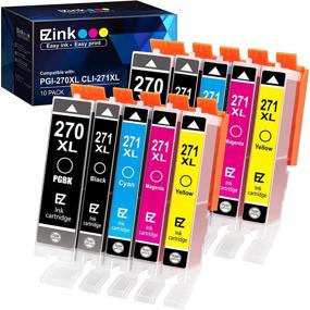 img 4 attached to 🖨️ E-Z Ink (TM) Compatible Ink Cartridge Replacement for Canon 270XL 271XL PGI-270XL CLI-271XL for TS6020 TS9020 MG6820 MG6821 - 10 Pack (2 PGBK, 2 Small Black, 2 Cyan, 2 Magenta, 2 Yellow)