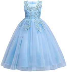 img 4 attached to Bridesmaid Princess Festival Carnival Sundress Clothing and Dresses for Girls