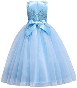 img 2 attached to Bridesmaid Princess Festival Carnival Sundress Clothing and Dresses for Girls