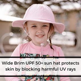 img 2 attached to 👒 SwimZip Kid's Sun Hat - Wide Brim UPF 50+ Protection Hat for Baby, Toddler, Children