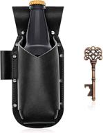 ipihsius genuine leather vintage beer holster belt with built-in bottle opener - perfect gift for men logo