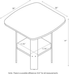 img 3 attached to 🌑 Minimalistic Dark Walnut End/Side Table - FURINNO Simple Design, 1-Pack