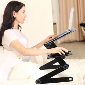 img 3 attached to 🖥️ Ultimate Adjustable Laptop Stand for Bed & Sofa - Moclever Portable Standing Desk: Ideal for Office, Desk, Home, Travel Use