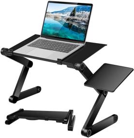 img 4 attached to 🖥️ Ultimate Adjustable Laptop Stand for Bed & Sofa - Moclever Portable Standing Desk: Ideal for Office, Desk, Home, Travel Use