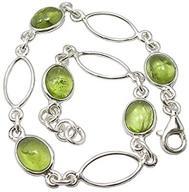 💎 sterling silver cabochon peridot bracelet - elegant jewellery gift from silverstarjewel logo