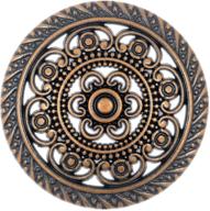 metal lacework filigree metal shank buttons - set of 8, 30mm size, antique copper finish logo