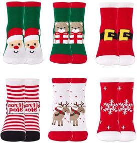 img 4 attached to Winter Must-Have: Boys & 🧦 Girls Thermal Crew Socks, Christmas Edition (3-Pack)