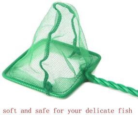 img 2 attached to 🐠 Green Pack of 4 SOBAKEN PIVBY Aquarium Net - Fine Mesh Nylon Fish Catch Nets with Plastic Handle